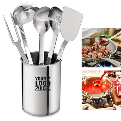 6 Pack 304 Stainless Steel Kitchen Utensils Set