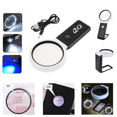 Foldable Magnifying Glass With Light And Stand