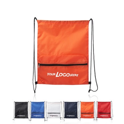 Augusta Drawstring Backpacks with Front Pocket