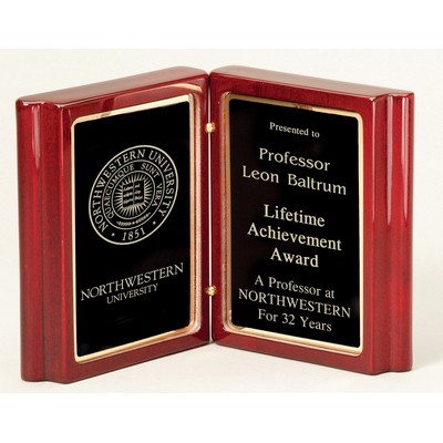 Rosewood Book Award, 5 1/4" H x 4 3/4" W