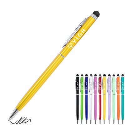 Slim Stylus Metal Pen With Clip