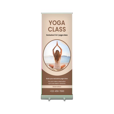 33"W x 80"H Monza Retractable Banner Stand, Hardware Only