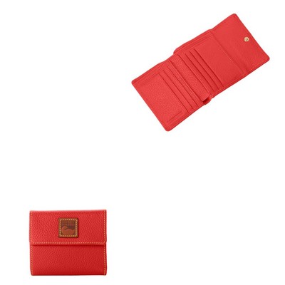 Dooney & Bourke Pebble Grain Small Flap Wallet - Red