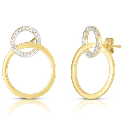Jilco Inc Diamond Circle Earrings