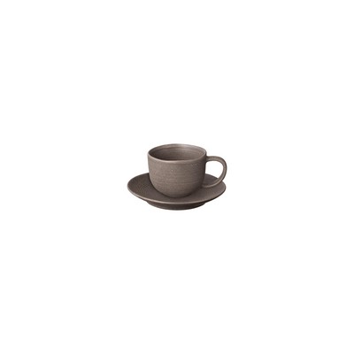 Blomus Kumi Stoneware Coffee Cups w/Saucers - Set Of 2 - Espresso