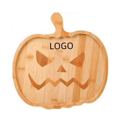 Pumpkin Shaped Bamboo Serving Tray