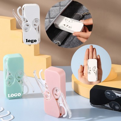 3" Custom ABS Portable Floss Dispenser w/12 Floss Picks