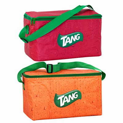 Custom 420D Full-Color Sublimated Insulated Cooler Bag w/3-Side Zipper Closure (12"x6.5"x7")