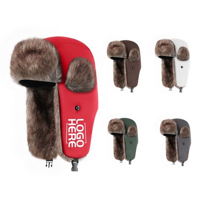 Ear Flap Hat for Winter Warm and Cozy Adjustable Size