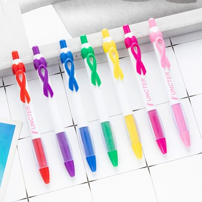 Pink Ribbon Ballpoint Pen Ribbon Writing Pen