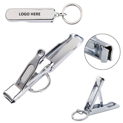 2-in-1 Nail Clippers with Nail File Key Ring