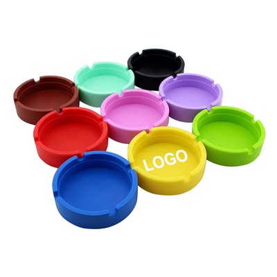 Silicone Round Ashtray Rubber Withstand High Temperature