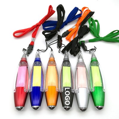 Retractable Pen with Lanyard
