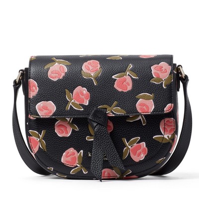 kate spade new york Knott Ditsy Rose Saddle Bag - Black Multi