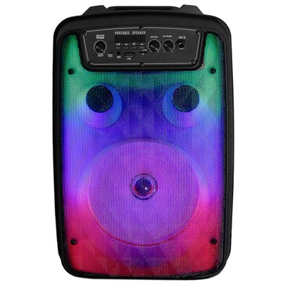Supersonic Fire Box 8" Tws Bluetooth Speaker W/ Light Show And Microphone