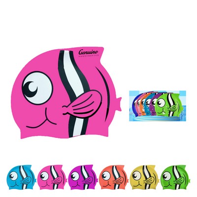 Kid's Cartoon Silicone Swim Cap