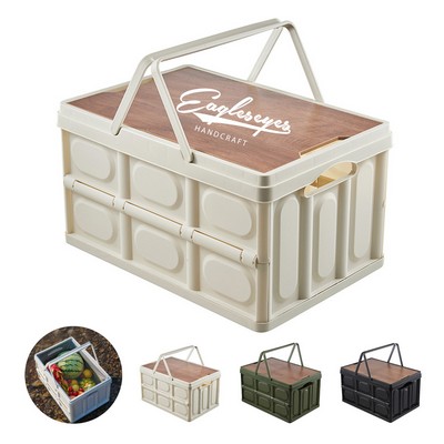 Foldable Wooden Lid Storage Box
