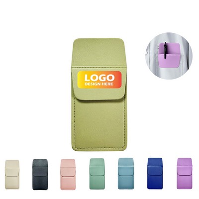 Leather Pocket Protector Pen Holder