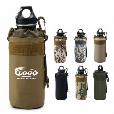 18.6 OZ Tactical Water Bottle Pouch Military Holder Belt Bicycle Kettle Bag