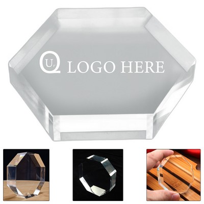 4.72" Octagonal Crystal Award Base