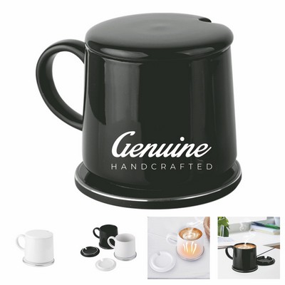 12oz 2-In-1 Mug Warmer Set with Wireless Charger