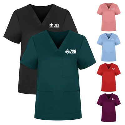 Unisex V-Neck Scrub Top