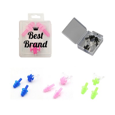 Swim Earplug Nose Clip Set