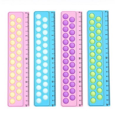 8'' Push Pop Stress Reliever Ruler