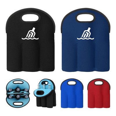 6 Pack Wine Bottle Neoprene Cooler