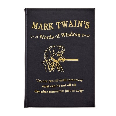 Mark Twain's Words of Wisdom Leather Bound Book