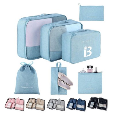 Travel Packing Cubes Luggage Organizers W/ Shoe Bag