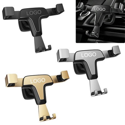Aluminum ABS Universal Gravity Car Air Vent Phone Holder w/360 Degree Clamp