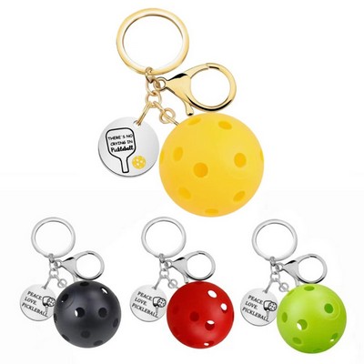 Pickleball Ball Keychain