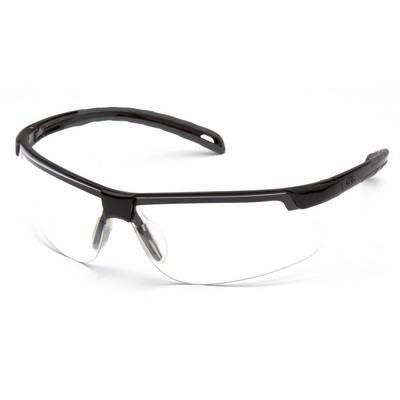 Ever-Lite Safety Glasses, Black or Black/Lime Frame with Clear H2MAX Anti-Fog Lens