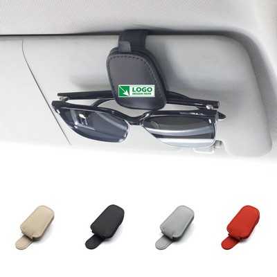 Magnetic Leather Sunglasses Holder