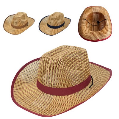 Wide-Brimmed Straw Hat