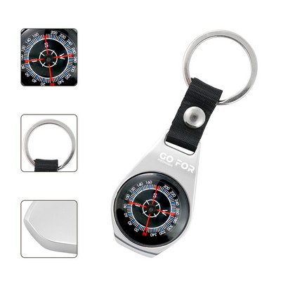 Shockproof Military Survival Gear Magnetic Compass Keychain
