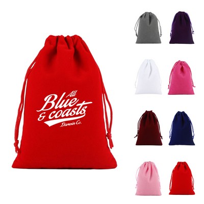 Flannelette Velvet Drawstring Gift Bag