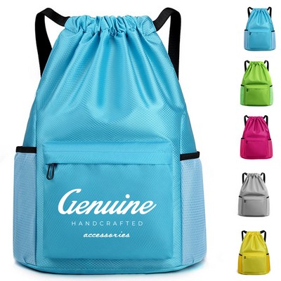 Waterproof Oxford Fabric Drawstring Backpack