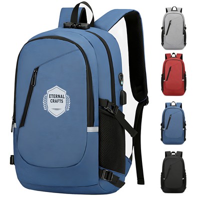 Business Backpack with Built-in Charging Port