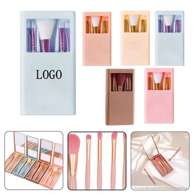 Portable Makeup Brush Set Case