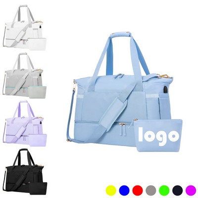 Sports Travel Duffel Bag with USB Charging Port