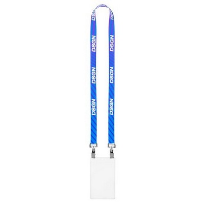 1" Full Color Satin Finish Lanyard w/Open 2-End Attachments - Import Air (FAST Production)