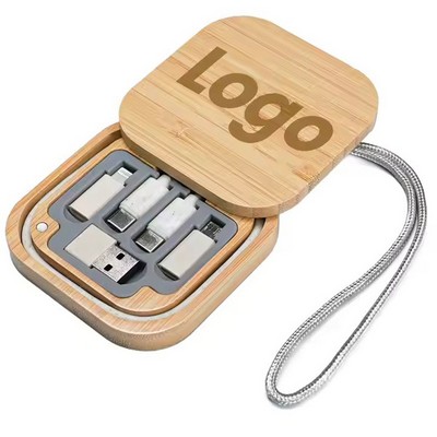 Bamboo Multi-Function Charging Cable Kit