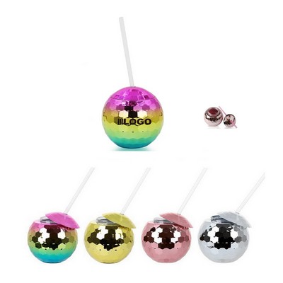 20oz PS Disco Ball Cup With Straw