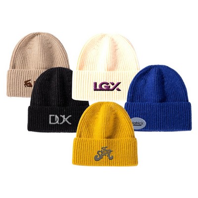 Premium Stock Ribbed Cuffed Beanie - Acrylic Blend
