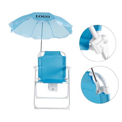 Foldable Children's Outdoor Chair with Umbrella