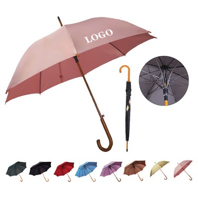 Executive Safety Umbrella with Wooden Handle