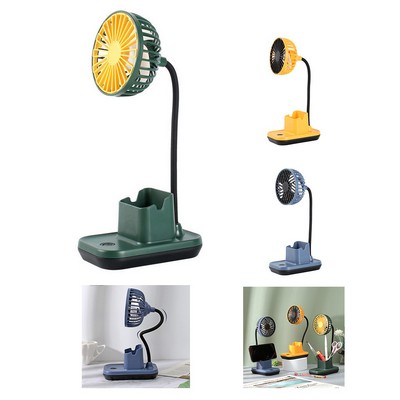 Desk Pen Phone Holder Fan