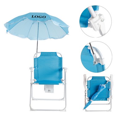Kids' Portable Beach Chair with Sunshade